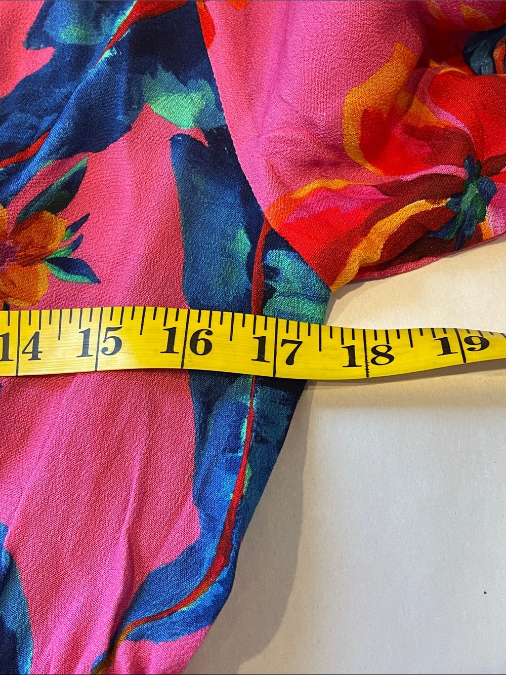 Farm Rio for Anthropologie Hot Pink Tropical Floral Maxi Dress NWT Rayon - Picture 13 of 17